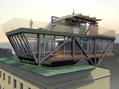 Проект дома на крыше
