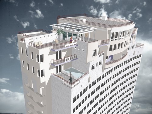 Размещение квартир на крышах 14 этажных жилых домов
